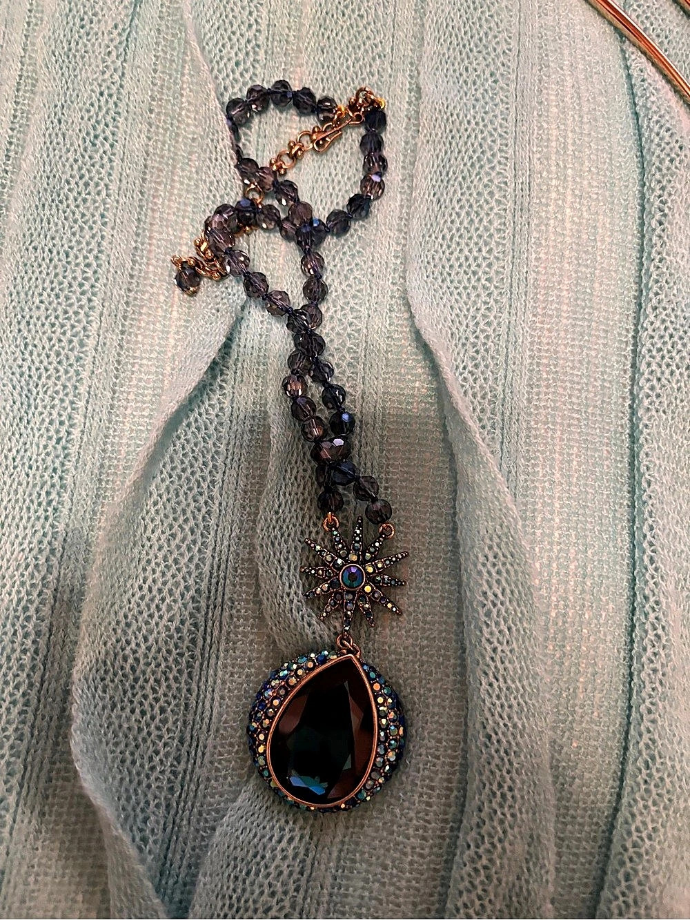 HEIDI DAUS "Endless Beauty" Beaded Crystal Drop Necklace